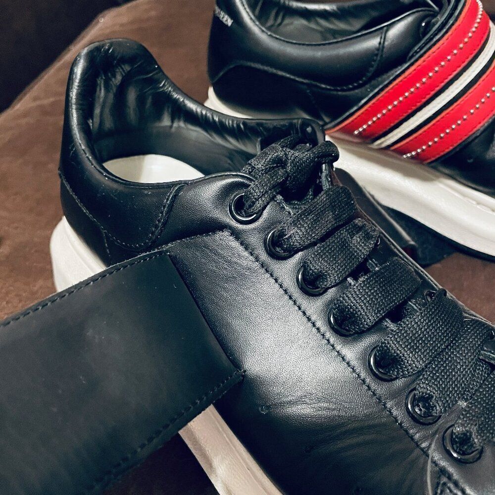 Alexander McQueen Larry Oversized Platform Sneaker Black Red Studded Strap 10 US - Picture 6 of 16